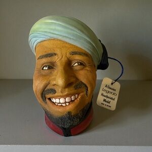 Vintage "The Kurd" Legend Chalkware Head Wall Plaque (1963) - Made in England